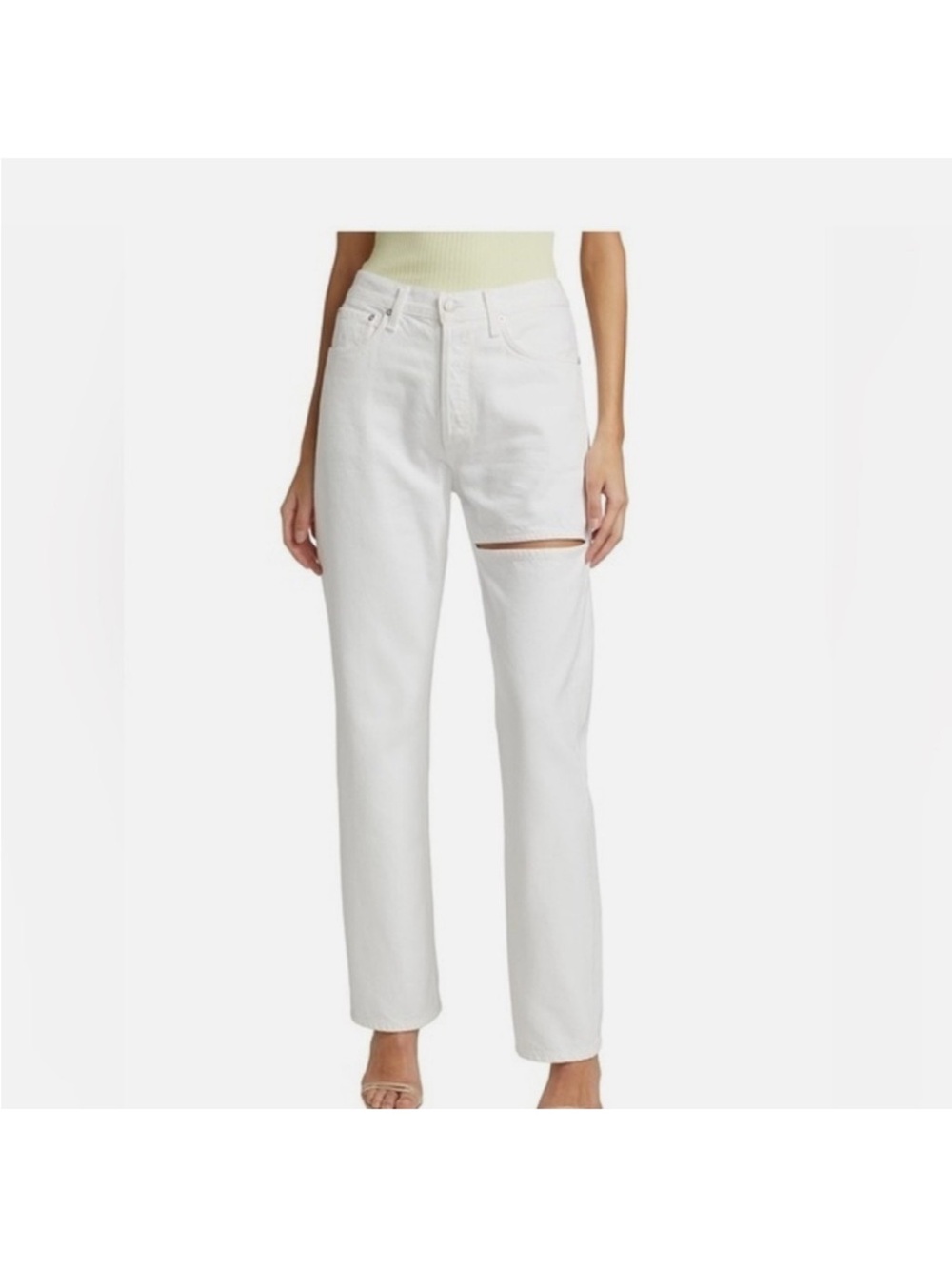 AGOLDE Lana Slice Jean Straight with Knee Slit 29